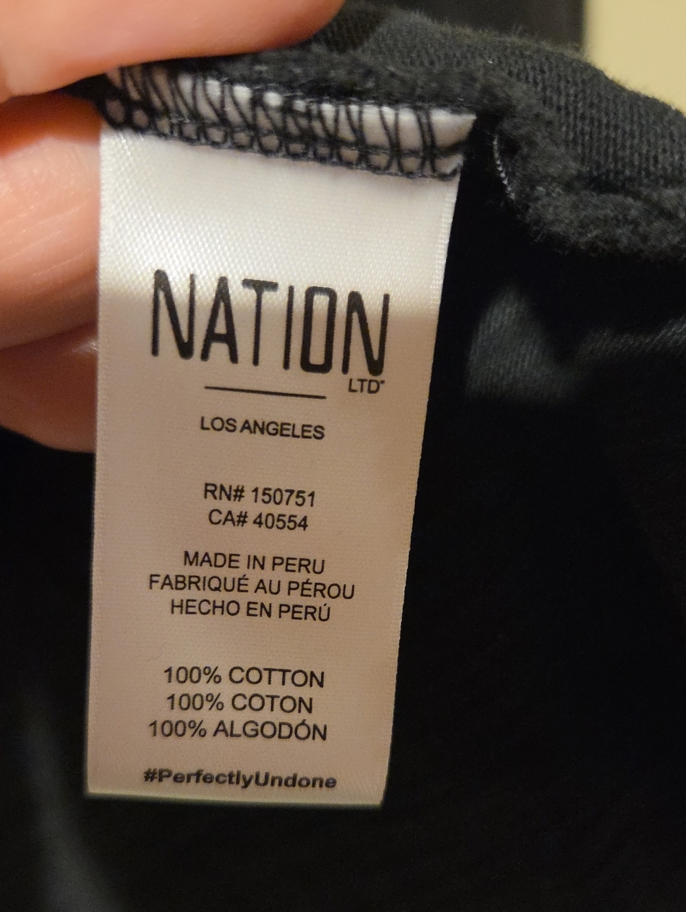 ❤️ NATION LTD - TORI ASYMMETRIC PUFF SLEEVE COMBO TOP IN JET BLACK, XL - Picture 8 of 11